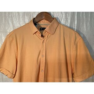 Max Colton Orange Button Up Short Sleeve Shirt L "My Favorite Shirt" - Orig $160